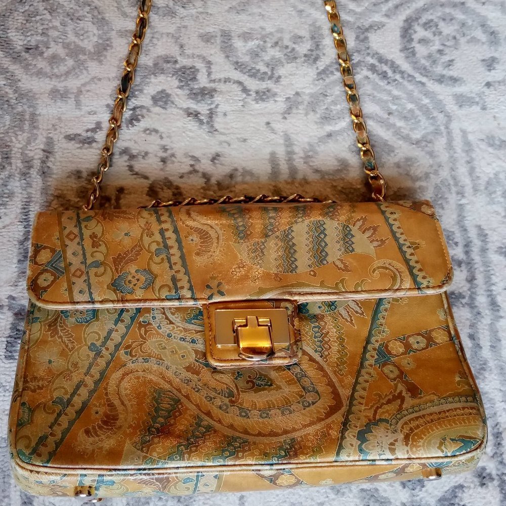 Vintage Morris Moskowitz gold accent shoulder bag